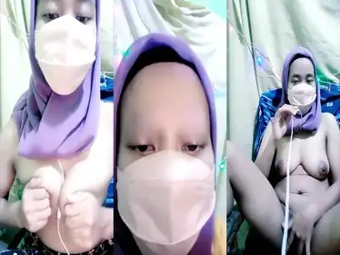 Bokep Indo Colmek Ukhty Jilbab Ungu Desah poster